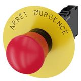 EMERGENCY STOP mushroom pushbutton,...