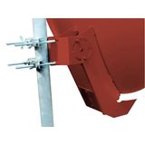 SAT Antenna  85/80cm, Alu, 40dB,double monobloc feed-arm,red