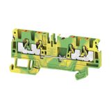 PE terminal, PUSH IN, 2.5 mm², Green/yellow