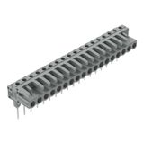 Female connector for rail-mount terminal blocks 0.6 x 1 mm pins angled