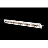 E-DAT modul 24x8(8) 1RU patch panel Cat.6A, stainless steel