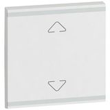 Square key cover Arteor BUS/SCS - Up/Down symbol - 2 modules - white