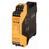 Safety relays for controlled stop/protective door/light curtain monitoring, 24 V DC/AC, 3 enabling paths