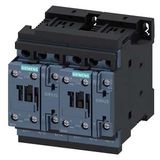 Reversing contactor assembly, AC-3, 7.5 kW/400 V, 125 V DC, 3-pole, S0