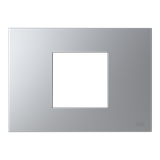 N2372 PL Frame 2 modules 1gang Silver - Zenit