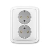 5512A-3459 B Double socket outlet with earthing contacts, shuttered