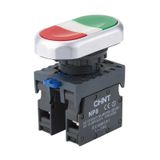 Double-headed push button,NO+NC (NP811S)