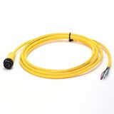 Allen-Bradley, 1485R-P3M5-C, DeviceNet, Trunk End: Mini, Straight Male, Device End: Cable, Thin Media, Yellow CPE,