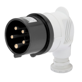 90° PLUG - IP44 - 3P+N+E 32A 480-500V 50/60HZ - BLACK - 7H - SCREW WIRING