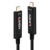 5m Fibre Optic Hybrid USB Type C Cable, Audio / Video Only Creates a USB Type C Video & Audio connection over long distances