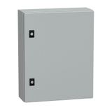 Spacial CRN plain door with mount.plate. H500xW400xD150 IP66 IK10 RAL7035..