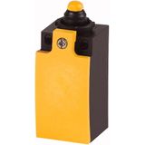 Position switch, Rounded plunger, Basic device, expandable, 1 N/O, 1 NC, Cage Clamp, Yellow, Insulated material, -25 - +70 °C