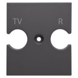 UNIVERSAL SUPPORT - COMBINED SOCKET OUTLET TV-R - SATIN BLACK - CHORUSMART