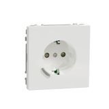 Connected SCHUKO socket 16A, system design, brilliant thermoplastic, lotus white