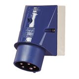 Wall mounted inlet, 16A5p9h230V, IP44