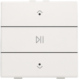 Single audio control with LEDs for Niko Home Control, white