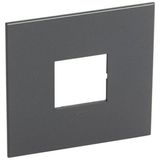 Arteor™ - Plate - American standard - square - 2 modules - 4'' x 4'' - Graphite