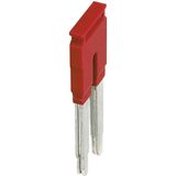 PLUG-IN BRIDGE, 2PTS FOR 10MM² TERMINAL BLOCKS, RED