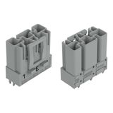 Plug for PCBs straight 3-pole gray