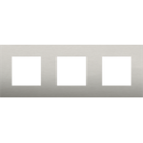 Threefold faceplate, 71 mm centre distance, Niko Pure stainless steel