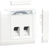 Mounting set 2-gang for RJ45 modular Jack Type 10 frontmounting traffi