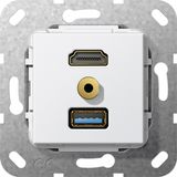 HDMI USB 3.0 A m-jack break.cab. Insert p.white