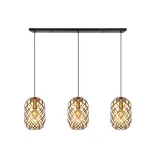 Lucide WOLFRAM - Pendant light - 3xE27 - Matt Gold / Brass