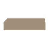 End plate (terminals), 83.75 mm x 1.5 mm, dark beige