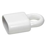 6A flat female plug without plastic earth - with extraction ring - blister pack - white