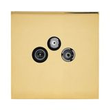 Art d'Arnould universe Epure TV-FM-SAT socket - mirror gold