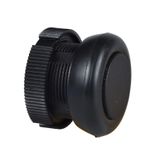 Harmony XAC, Push button head, plastic, black, booted, spring return