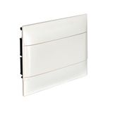 1X12 module recessed box - White door - Earth terminal block - Masonry wall