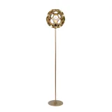 Lucide HANNELORE - Floor lamp - Ø 30 cm - 1xE27 - Matt Gold / Brass