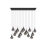 Lucide TEARS - Pendant light - LED Dim. - G4 - 16x1,5W 3000K - Black