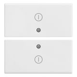 Two half-buttons 2M I/O symbols white