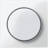 Central plate with rotary knob, polar white, system M