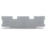 End and intermediate plate 1.1 mm thick gray