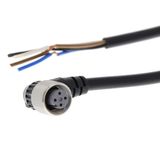 Sensor cable, M12 right-angle socket (female), 4-poles, A coded, stain XS2F0443A