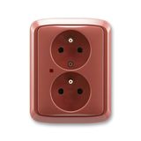 5592A-A2349R2 Double socket outlet with earthing pins, shuttered, with surge protection