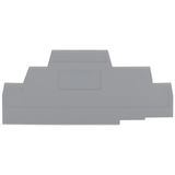 End and intermediate plate 2.5 mm thick gray