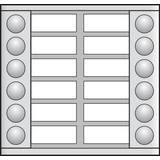 Extension module with 20 mm in two rows for surface-mounting external