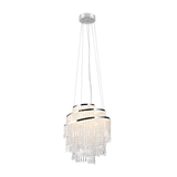 Pomp LED pendant 48 cm chrome/transparent