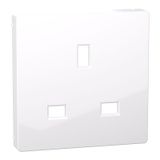 Central plate for British standard socket insert, active white glossy, system M