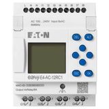 Control relays easyE4 with display (expandable, Ethernet), 100 - 240 V AC, 110 - 220 V DC (cULus: 100 - 110 V DC), Inputs Digital: 8, screw terminal