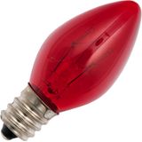 E12 Candle C22x54 240V 10W CC-5A 1.5Khrs Clear Red