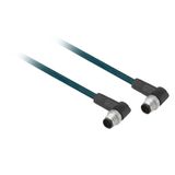 IO-CABLE DIO8 TO ABE9 M12, ANGLED, 3 MT