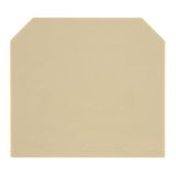 End plate (terminals), 54 mm x 3 mm, dark beige
