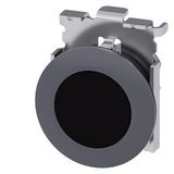 Pushbutton, 30 mm, round, Metal, matte, black, front ring for flush installat...