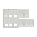 Set Meter box insert 2-rows, 6 meter boards/18 Modul heights