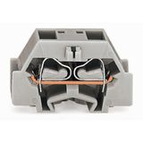 4-conductor terminal block without push-buttons with fixing flange gra